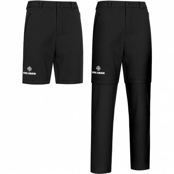 KIRKJUBØUR® Zip-Off Men 2-in-1 Trekking and Hiking Pants black