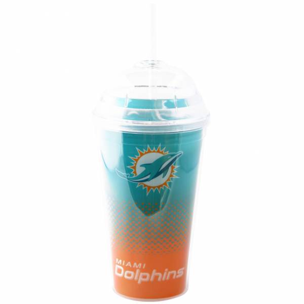Dolphins de Miami NFL Fan Gobelet avec paille DWNFLFADETSRMD