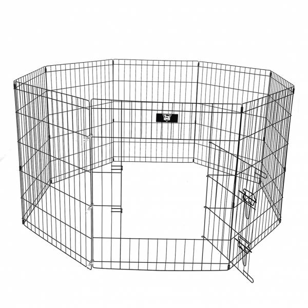 SPOCADO &quot;United&quot; Free-range enclosure 8 pcs. foldable 76 × 61 cm black