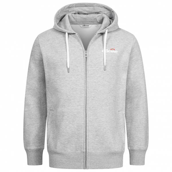 ellesse Klemerio Full Zip Heren Hooded Sweatjas SOP23857-Lt Gray Marl