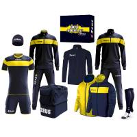 Zeus Apollo Set da calcio Box teamwear da 12 pezzi Navy giallo