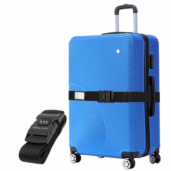 VERTICAL STUDIO &quot;Malmö&quot; 28&quot; Valise bleu avec sangle de bagage GRATUITE