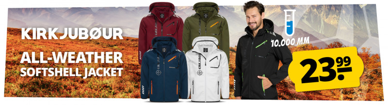 KIRKJUBØUR® chaqueta softshell solo 23,99 €