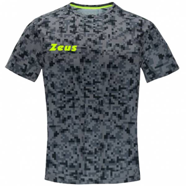 Zeus Pixel Herren Fitness Trikot grau