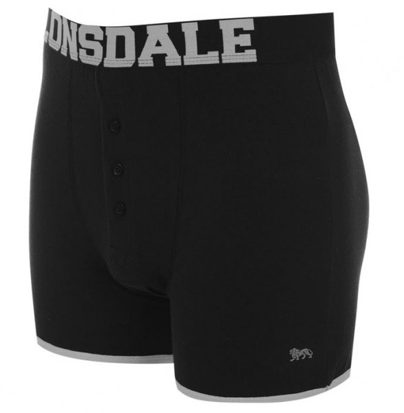 Lonsdale Boxershorts 2 St. schwarz silber