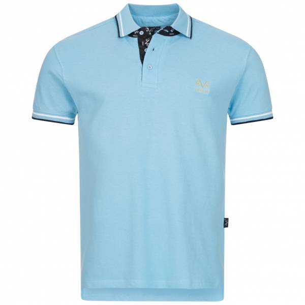 19V69 Versace 1969 Ricamo Retro Herren Polo-Shirt VI20SS0006B hellblau
