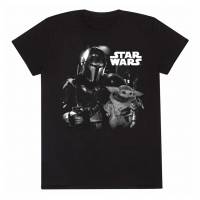 Star Wars: The Mandalorian BW Photo Men T-shirt MAN00844TSB