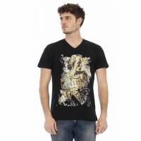 TRUSSARDI Action Men Conqueror V-neck T-shirt Black 2AT108003