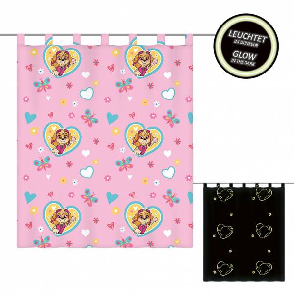 Cortina Patrulla Canina 140 x 160 cm luminiscente 6632405001560