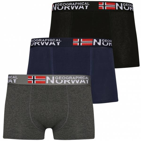 Image of Geographical Norway Uomo Boxer Set da 3 Pacchetto 3 Tricolore