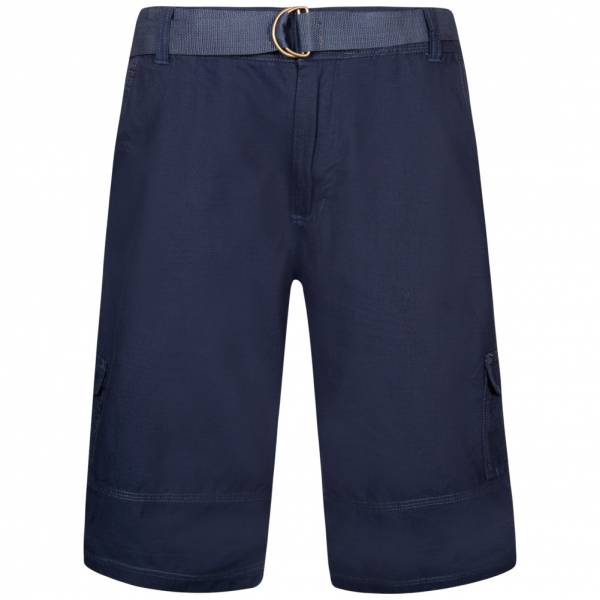 Juno Herren Cargo Shorts mit Gürtel Ripstop 1G11623 Navy Blue