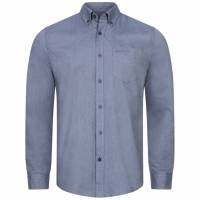 BEN SHERMAN Oxford Men Long-sleeved Shirt 0076260-BARELY BLACK 