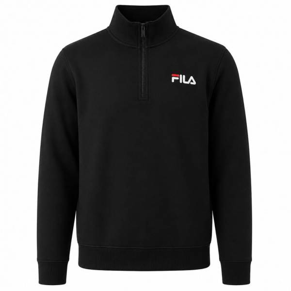FILA "Adam" Retro Uomo Cerniera da 1/4 Felpa LMPSM019-Nero