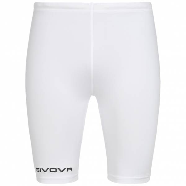 Givova Compressione pelle bermuda Leggings sportivi Ciclisti bianco