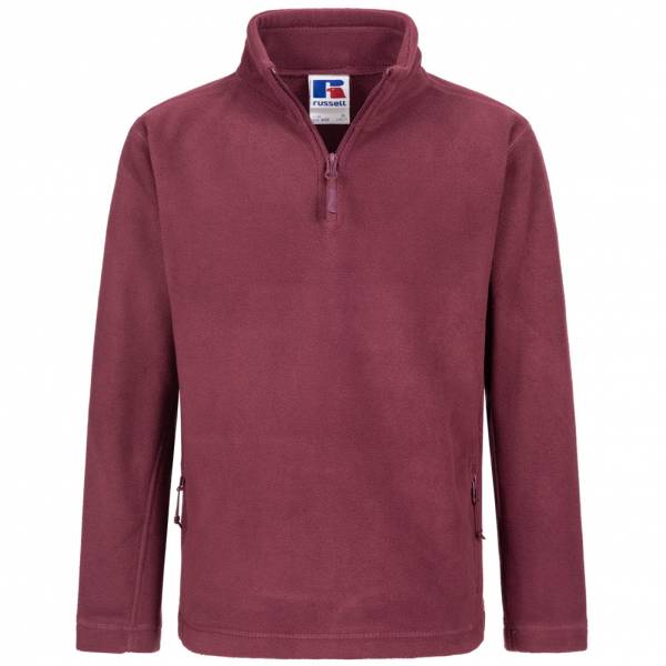 RUSSELL 1/4 Zip Outdoor Fleece Kinder Sweatshirt 0R874B0-Burgundy