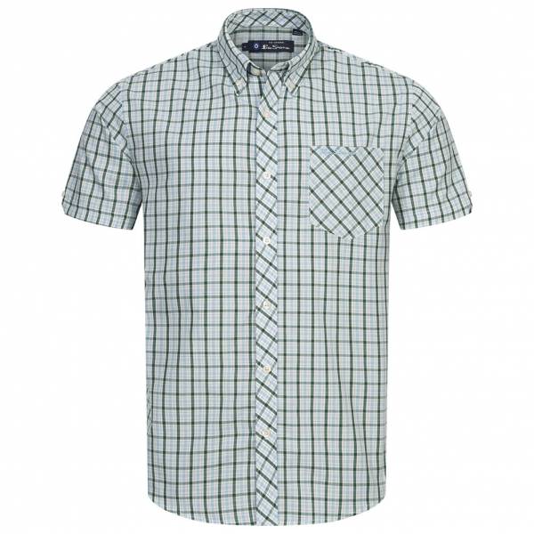 BEN SHERMAN Oxford Men Short-sleeved Shirt 1013391-SKYBLUE