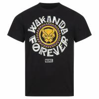 Black Panther Marvel Wakanda Forever Hommes T-shirt MAMTS077BLK