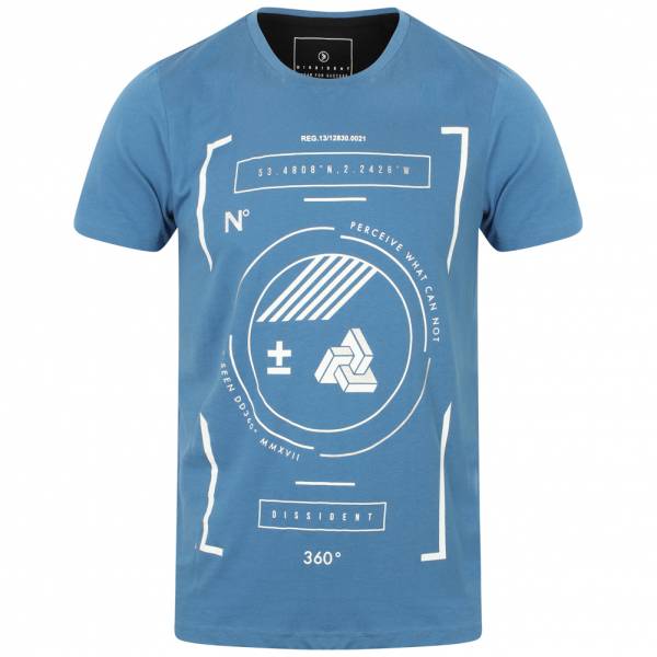DNM Dissident Circular Herren Motiv T-Shirt 1C10810 Federal Blue