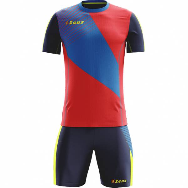 Zeus Kit Alex Men Football Kit with Shorts red royal blue