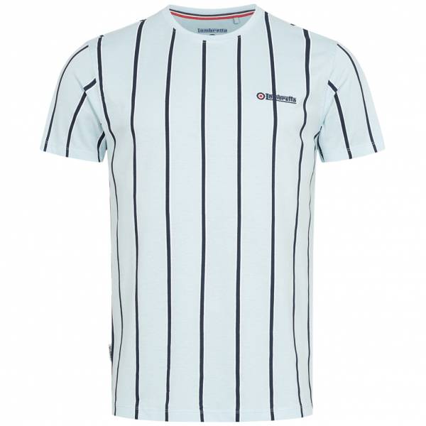 Lambretta Stripe Pique Herren T-Shirt SS5195-COOL BLUE/NAVY