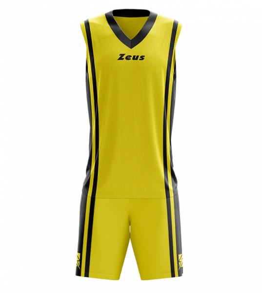 Zeus Kit Bozo Maglia da basket + Shorts 2 pezzi. Giallo/nero
