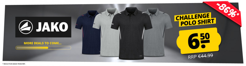 Jako polo shirt challenge only 6,5 €