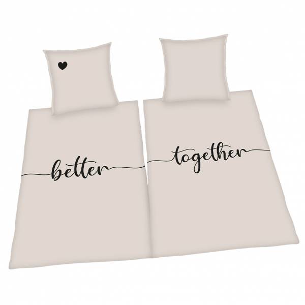 Better together Partner 2x Bedlinen Set 135 x 200 cm + 80 x 80 cm 4459258250