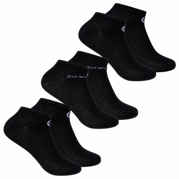 Sergio Tacchini Unisex Sneaker Socken 3 Paar schwarz SA14167139