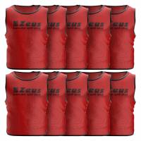 Zeus Pack of 10 Training bib red