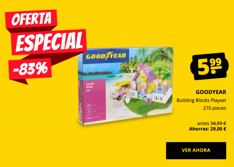 GOODYEAR Building Blocks Playset 270 pieces solo 5,99 €