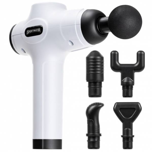 SPORTINATOR "Level Up" Pistola massaggio compresi accessori, bianco
