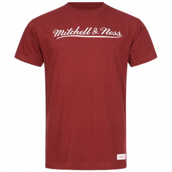 Mitchell & Ness Script Hommes T-shirt MN-BRA-SCRPTLOGOTRAD-BORWHT