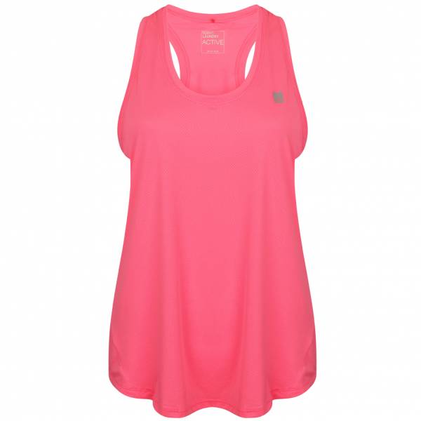 Tokyo Laundry Mancuso 2 Perforated Racer Back Damen Vest Top 3V10518 Pink