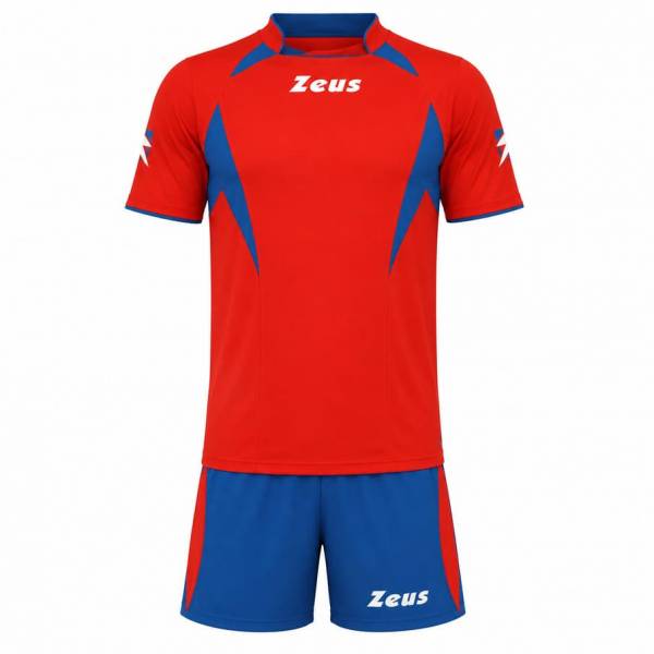 Zeus Kit Tony Uomo Maglia da pallavolo + Shorts royal blue/rosso