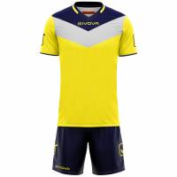 Givova Kit Campo Conjunto Camiseta + Pantalones cortos amarillo / azul marino