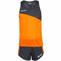 Zeus Kit Robert Herren Leichtathletik Singlet Set Trikot mit Shorts orange