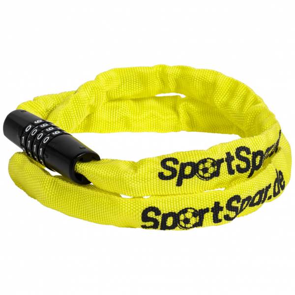 SportSpar.de "Safety First!" Sicherheitsschloss für Fahrrad Roller Motorrad gelb