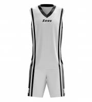 Zeus Kit Bozo Camiseta de baloncesto + Pantalones cortos 2 piezas blanco/negro