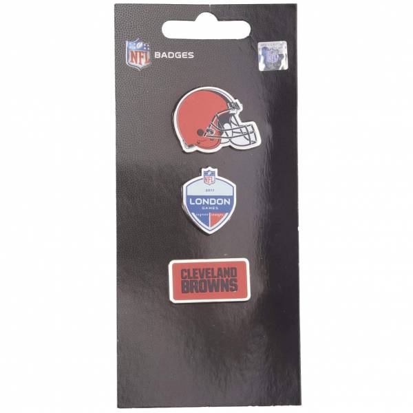 Browns de Cleveland NFL Pins métalliques Ensemble de 3 BDNF3HELCL