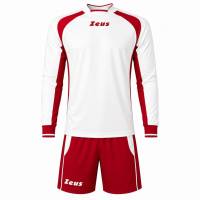 Zeus Kit Pippo Voetbaltenue + Short 2-delig bianco/rosso