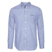 BEN SHERMAN Gingham Men Long-sleeved Shirt 0077860-BLUE