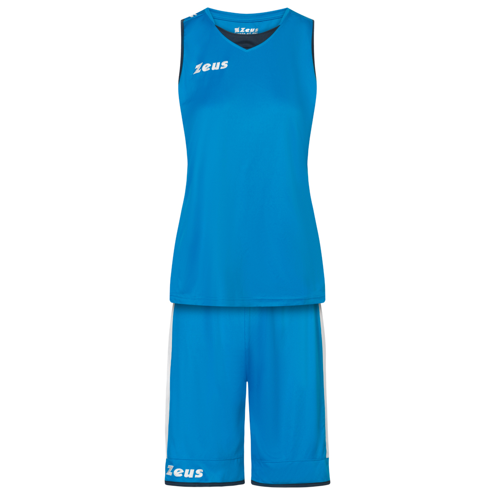 Zeus Kit Flora Donna Maglia da basket con shorts royal blue