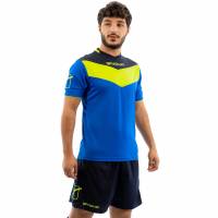 Givova Kit Campo Conjunto Camiseta + Pantalones cortos azul medio / amarillo neón