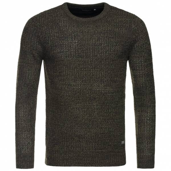 BRAVE SOUL Dennett Colour Twist Crew Herren Sweatshirt MK-230DENNETT Khaki