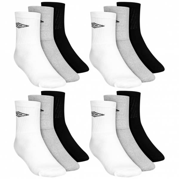 Umbro Crew Chaussettes de sport Lot de 12 mix 1935-3-A