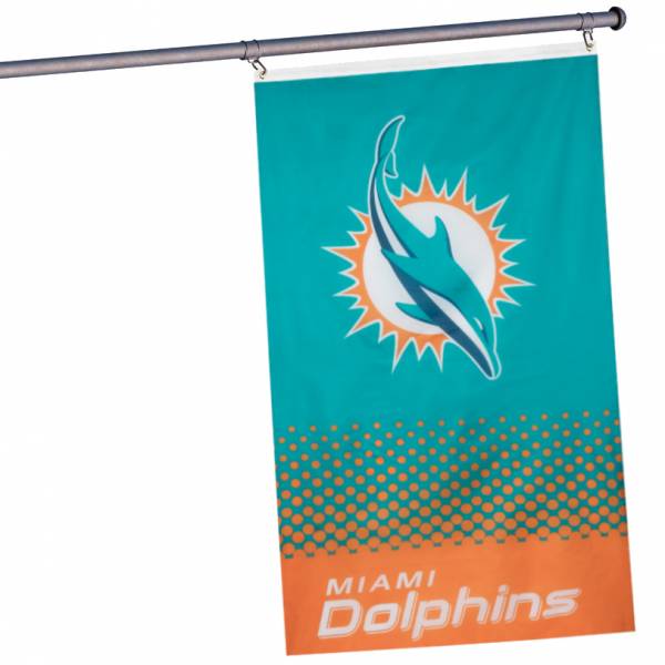 Dolphins de Miami NFL Drapeau horizontal pour supporters 1,52 mx 0,92 m FLG53NFLFADEMD