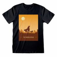 Star Wars: The Mandalorian Retro Poster Men T-shirt MAN00824TSB