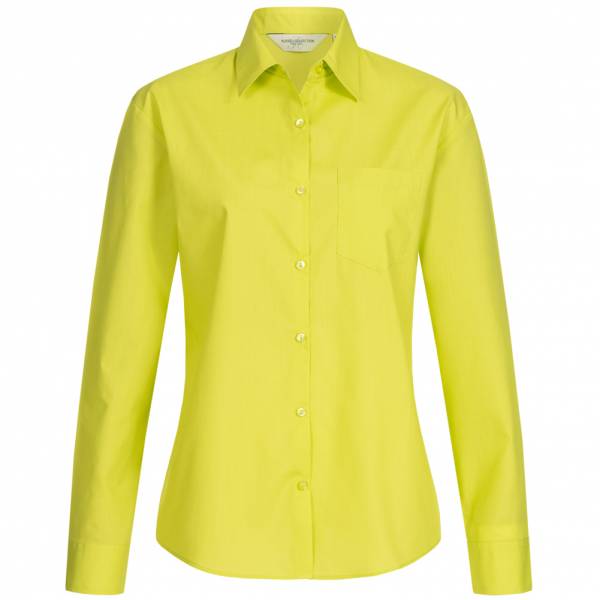 RUSSELL Longsleeve Poly-Cotton Poplin Femmes Chemisier 0R934F0-Chaux