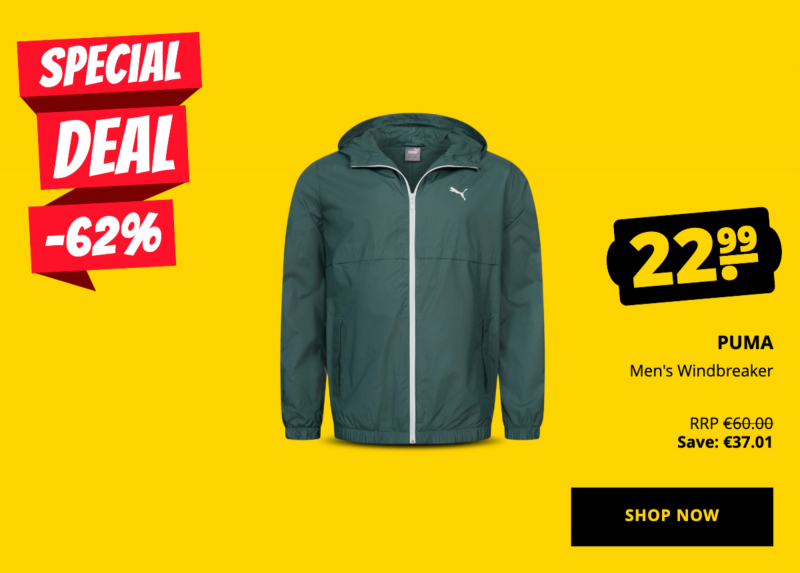 PUMA Men's Windbreaker only 22,99 €!