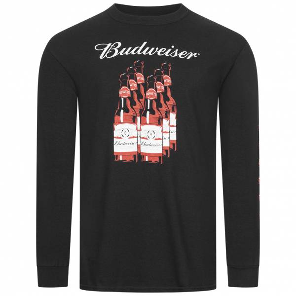 BUDWEISER Six Pack Bottles Hommes Haut à manches longues POMLT340BLK